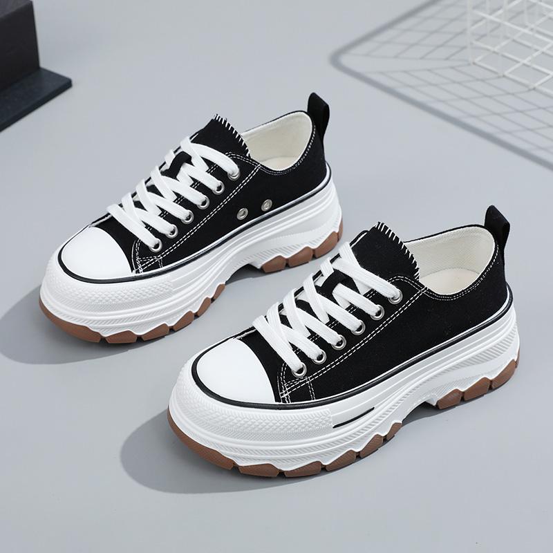 Women's Fashion Canvas Skateboard Shoes Girls Students Sports Running Sneakers Walking Hiking Travel Footwear