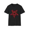 Rotes Invertiertes Pentagramm mit Punkten T-Shirt Geschenk Schwarzes T-Shirt