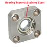 Inlay Retaining Ring Type Square Flange Bearing with Housing Bearing seat assembly Aluminum Carbon Steel Nickel diameter 3-50mm