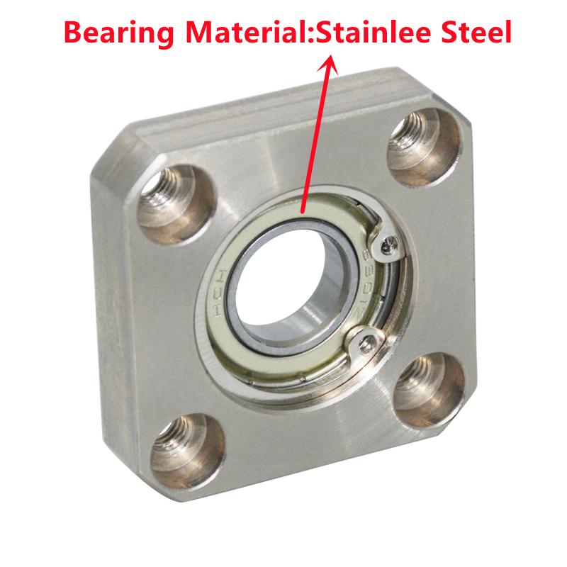 Inlay Retaining Ring Type Square Flange Bearing with Housing Bearing seat assembly Aluminum Carbon Steel Nickel diameter 3-50mm