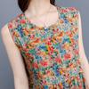 Plus Size Elegant 2 Piece Sets Women Summer Clothes Vintage Loose Print Pants Sets