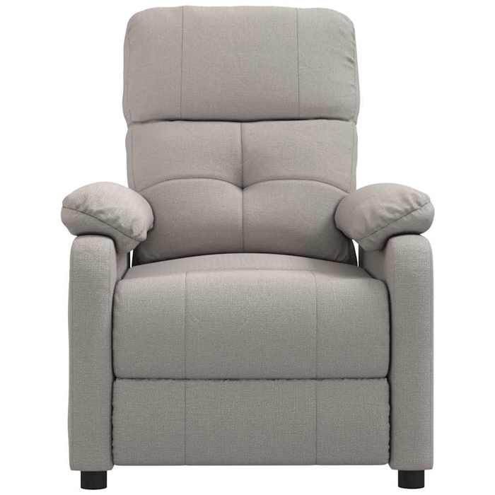 Fauteuil de massage - MAISON EXCLUSIVE - Taupe Tissu - 6 points vibration - 3 positions inclinable - Alim USB 5V