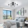 E27 Chandelier 6-Lights Close To Ceiling Light Modern Ceiling Lamp  Office