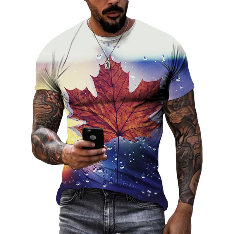Neue Mode Herbst Landschaft grafik t-shirts Sommer Männer Casual Landschaft Muster Tees 3D Gedruckt Oansatz übergroßen t-shirt Tops