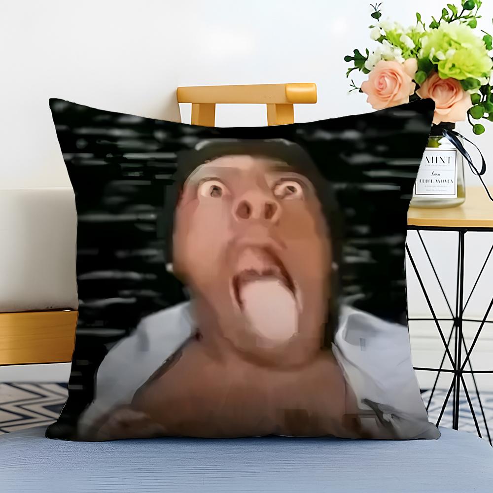 Internet Celebrity Energetic I-Ishowspeed Cushion Cover Washable Linen Pillowcase Soft For Sofa Bed Cozy Home Room Decor