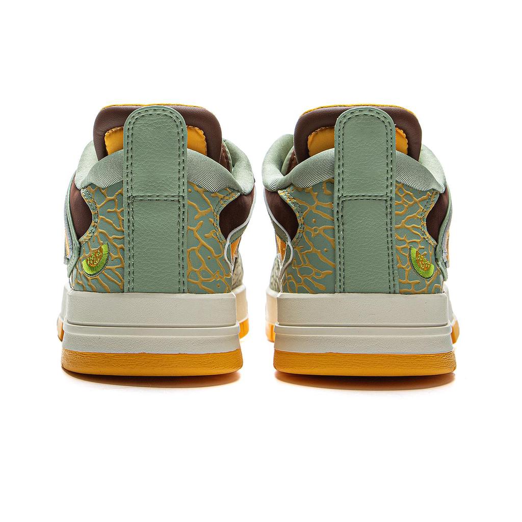 New LiNing Wei Wu PRO Anti Slip Wear Resistant Low Top Skateboard Shoes Men's Green Umber Yellow AECV003-1
