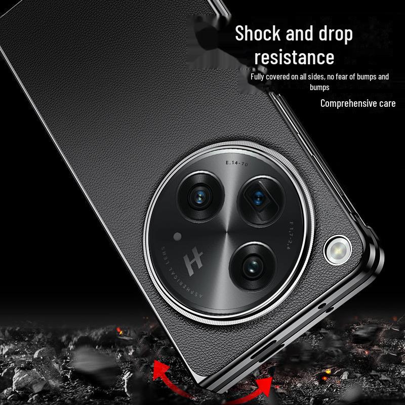 OPPO Find N3 Folding Screen Electroplated Leather Case: Full-Cover, Anti-Fall, with Stand