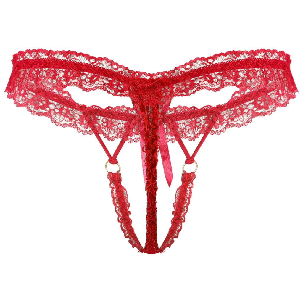 Pánské nylonové kalhotky G-string tanga Krajkové spodní prádlo T-back Shorts
