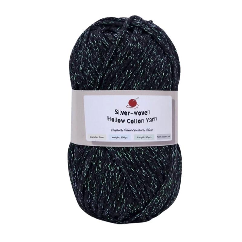 Hollow Craft Yarn for Crochet Hat and Handmade Bags, Flexible Knitting Yarn Roll for DIY Handbags and Weaving Project