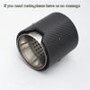 Car Carbon Fiber Exhaust End Tail Tips 73mm In