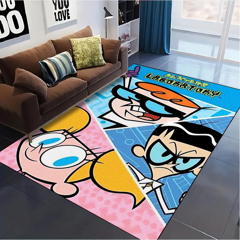 Dexter 's laboratory Carpet Rug for Living Room Bedroom Home Sofa Decoration,Kids play Non-slip Floor Mat
