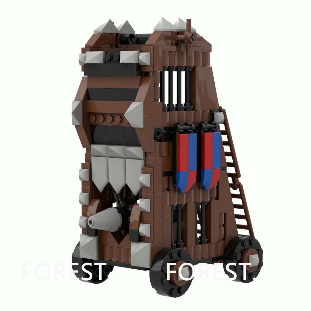 

Medieval Siege Engine Building Blocks Creative Castle Siege Towers, Knight Battles and Chariot Models MOC Bricks Toy Gift