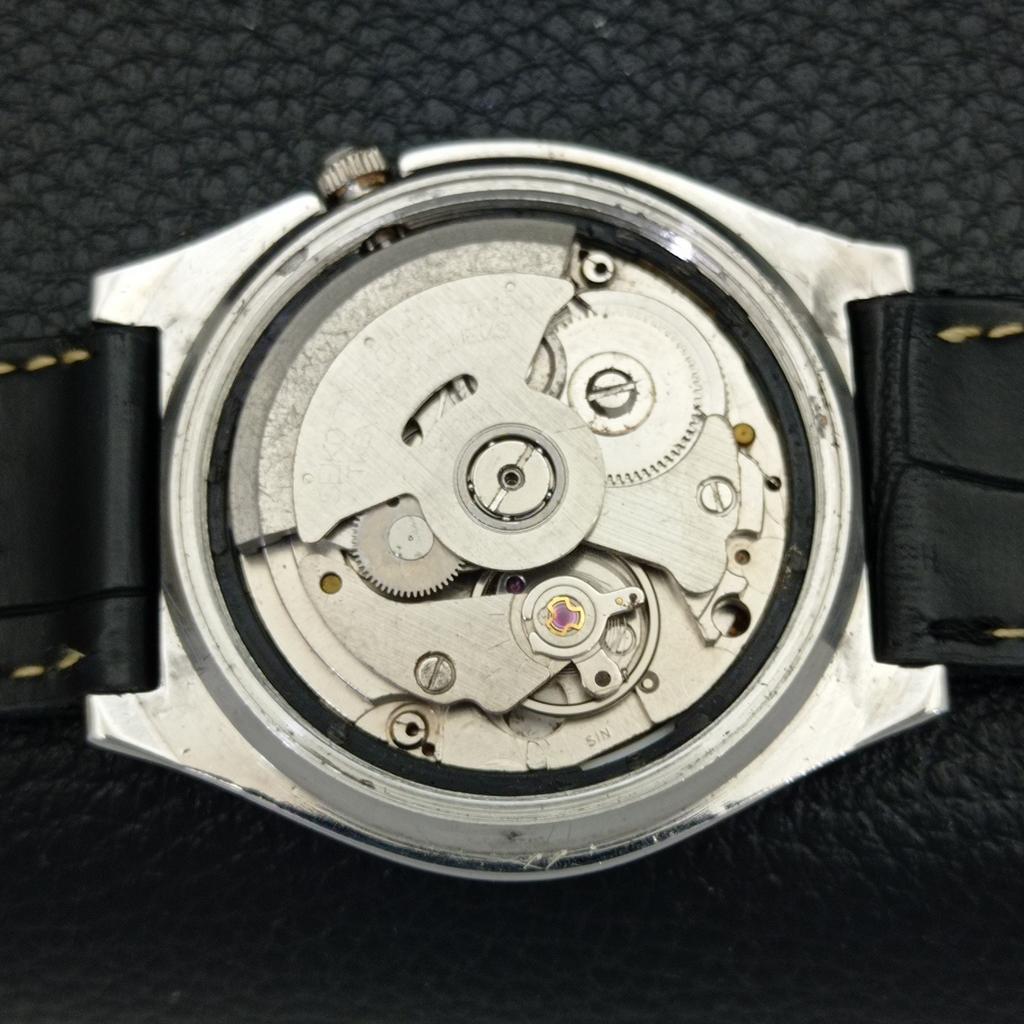 USED VINTAGE SEIKO 5 AUTOMATIC 7019A JAPAN MENS BLACK COLOR DIAL WATCH a433711-2 R118-a433711