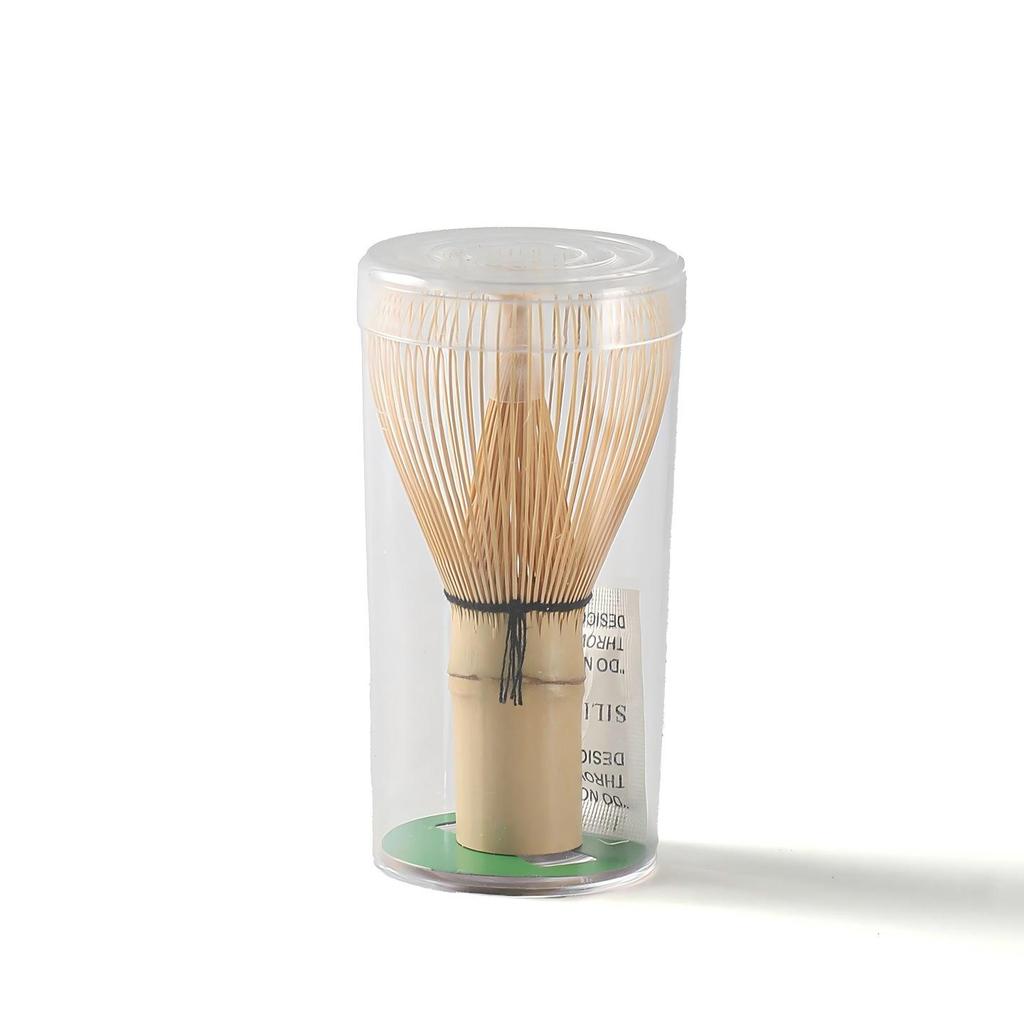 Set con Frusta Matcha in Bambù a Ottanta Punte con Manico Lungo e Paletta