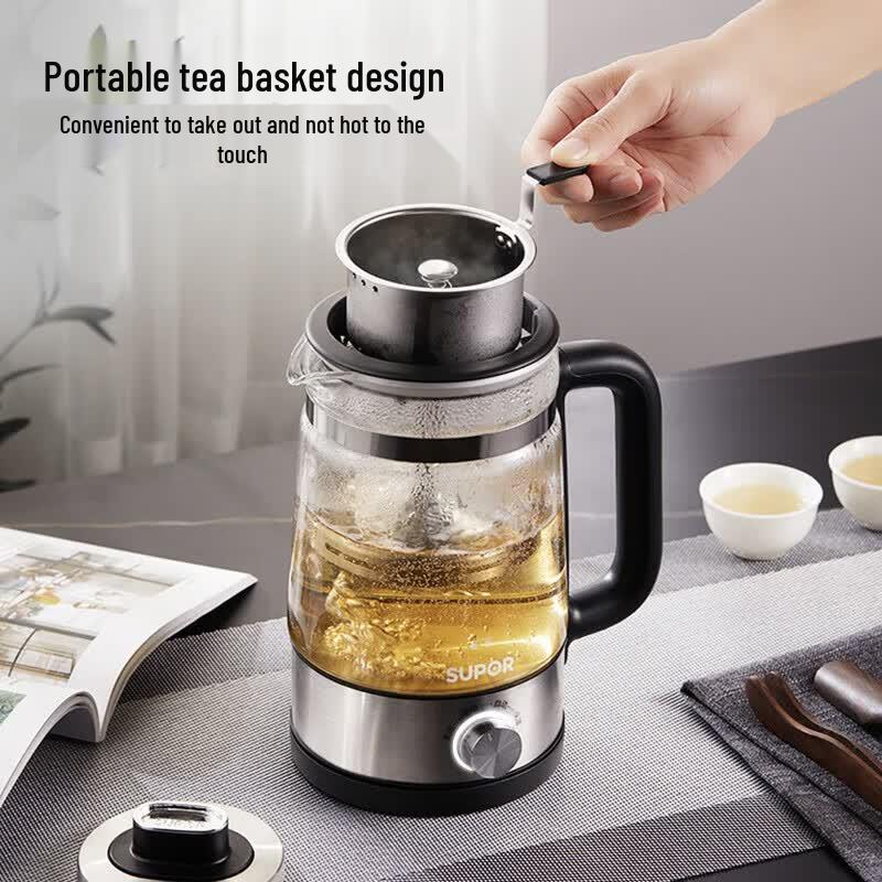 SUPOR Retro 1L Glass Tea Maker and Health Kettle CN plug (adapter included)