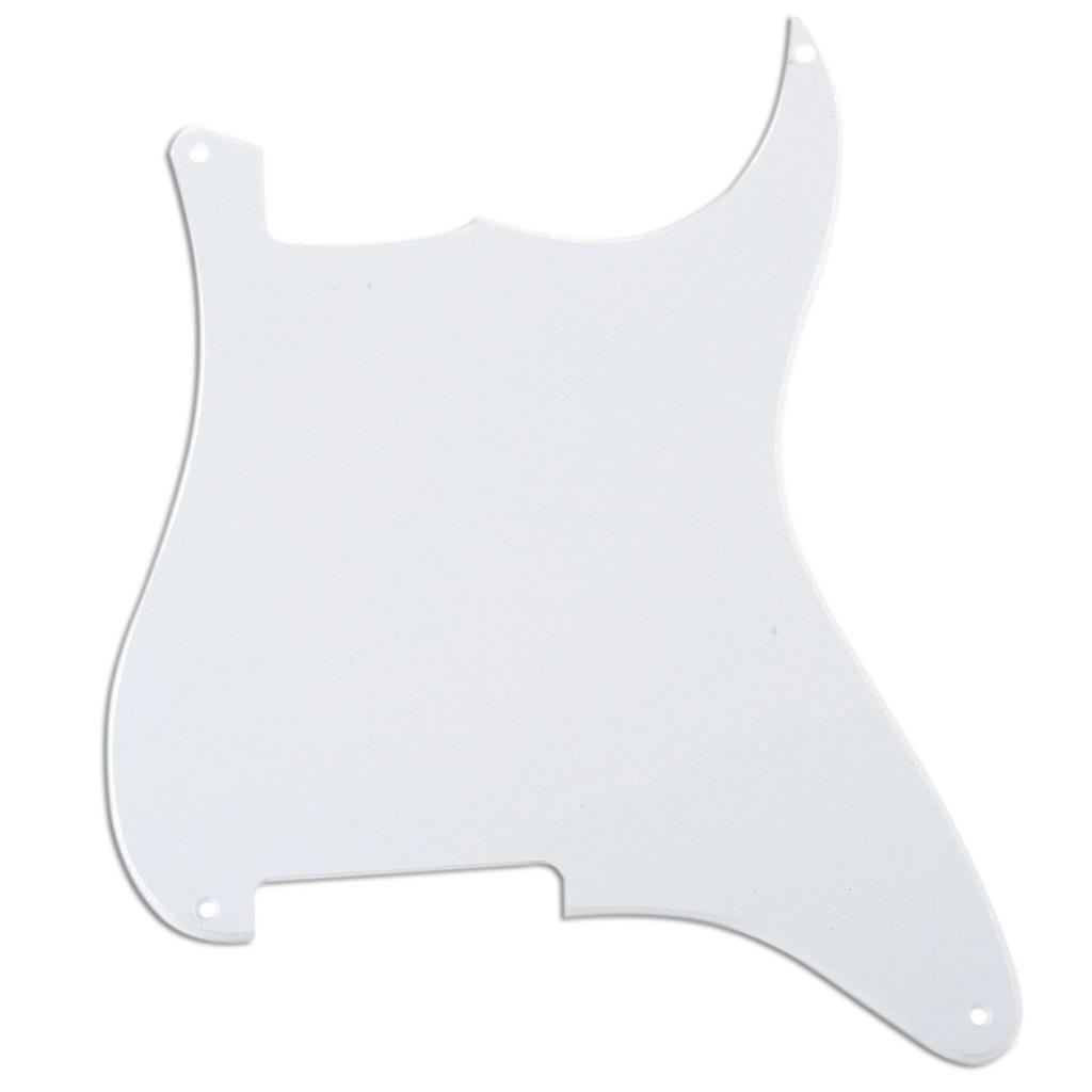Musiclily 4-Hole Stratocaster Pickguard for ST Electric Guitars (No Holes), White, 1 Piece