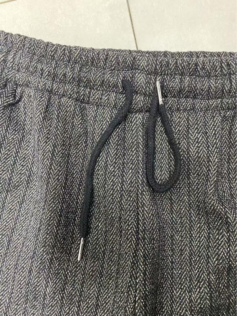 High Waist Plaid Cashmere Wool Trousers for Middle-Aged & Elderly - Slimming, Warm, and Stylish