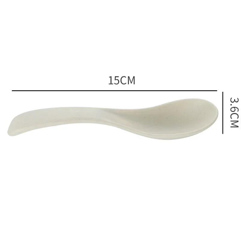 Wheat Straw Small Spoon Spoon Spoon Plastic Soup Tableware Nordic Style Children's Dessert Gift Furniture Essential