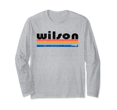 Vintage 80s Style Wilson, North Carolina Long Sleeve T-Shirt