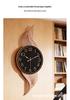 Home Living Room Silent Quartz Wall Clock with Glass Mirror Surface