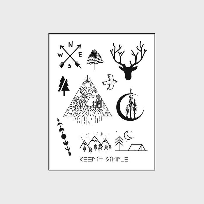 S22 - Keep It Simple - Mini Tattoo Stickers with Unique Design