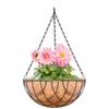 Hanging Planter Basket Metal Wire Plant Holder with Coconut for Porch Pot Hanger Garden Indoor Outdoor Plant Flower Pot Decor