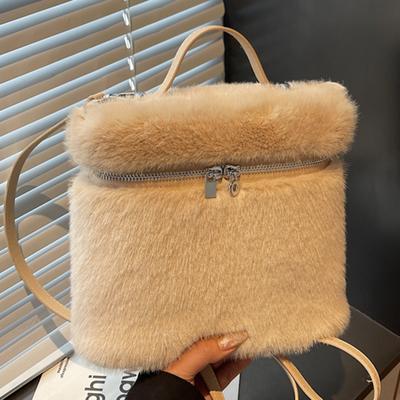 Casual Plush Simple Cute Girl Style Fashion Commuting Autumn New Women's Shoulder Bag