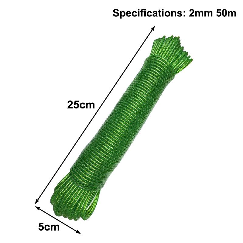 10/20/30/50M Pvc Coating Steel Clothesline Outdoor Portable Clothesline Garden Camping Travel Clothes Drying Rope