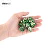 7 Pcs White Green Resin Golden Number Sharp Edge Dice Polyhedral Dice Suitable for Role-Playing RPG  DND Pathfinder Board Game