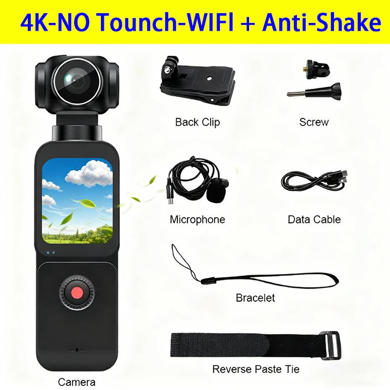 

270° Vlog Mini Sports Cam Helmet Travel Bicycle Driver Recorder 1.69 4K/5K Ultra WIFI or Touch Screen Pocket Action Camera None