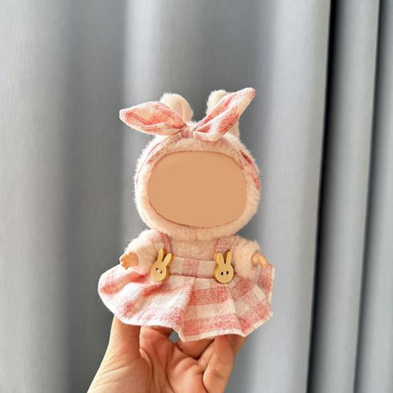17cm Doll Clothes Set 2-Piece Set Skirt Outfit with Headwear Playtime Doll Attire Doll Fashion Accessories