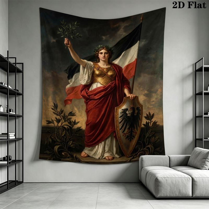 Deutsches Kaiserreich Wandteppich Ästhetischer Wandbehang Bedruckter Stoffdecke Dekorative Wandteppiche für Schlafzimmer Wohnzimmer Heimdekoration