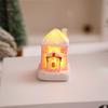 Luminous Christmas Glowing Small House Resin Christmas House Ornament  Home Xmas Decor