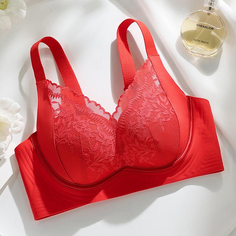New Sexy Lace Without Steel Ring, Thin Jelly Glue Soft Support Bra Cover Gathered Without Trace