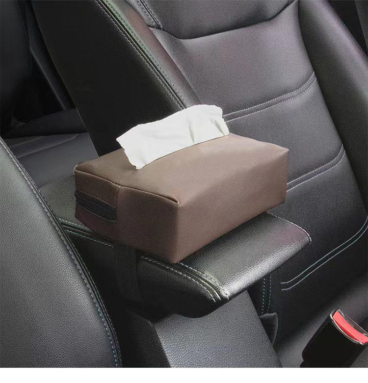 Volvo Leather Car Tissue Box & Seat Back Bag
