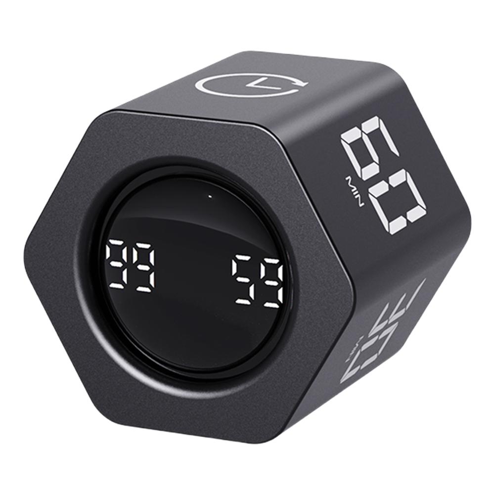 Productivity Cube Timer with Gravity Sensor Mute  Vibration  Sound Alert Cube Countdown Stopwatch Desk Productivity Cube Timer чёрный