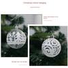 6Pcs/Box Transparent White Painted Ball Christmas Tree Ornament DIY Crafts Painted Plastic Christmas Gifts Boxes Pendant