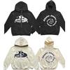 Odzież Duże Rozmiary Nadruk Gwiazdy i Litery Retro Oversize Bluza z Kapturem Damska Y2K Street Hip-Hop Kolorowa Harajuku Casual Rozpinana Bluza Damska