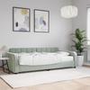 Vidaxl Sofa Z Materacem Do Spania, Jasnoszara, 90X200 Cm, Aksamit