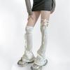 Y2k Women Leg Warmer Soft Solid Color Over The Knee Tie-up Thigh-high Leg Warmers Socks for Party Street