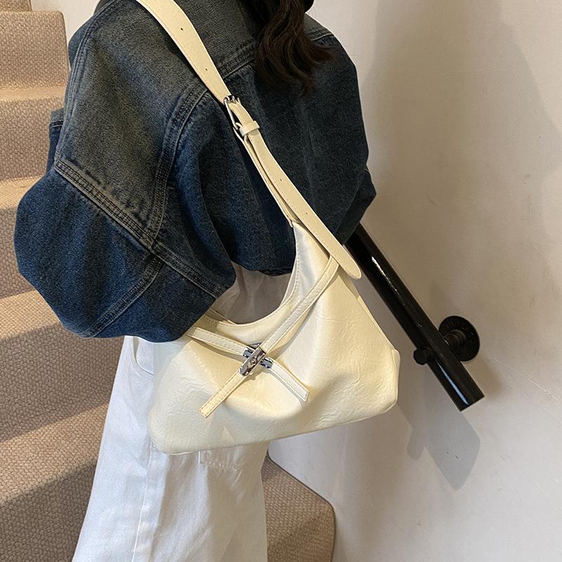 

2025 новая сумка-тоут с замком большой вместимости, сумка-мессенджер для поездок на работу, сумка подмышку, премиальная женская сумка большой вместимости 31*9*23 белый