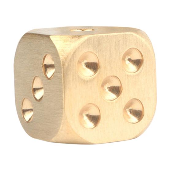 Metal Solid Brass Dice Toy Club Bar Holiday Party Entertainment Game Accessories