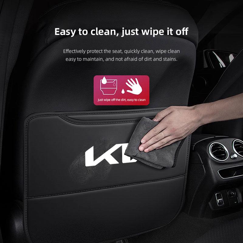 1Pcs Car Seat Back Anti Kick Pad Anti-dirty Protective Cover Mat For KIA EV6 Stonic RIO K9 Sorento Ceed Stinger Niro Soul Cerato