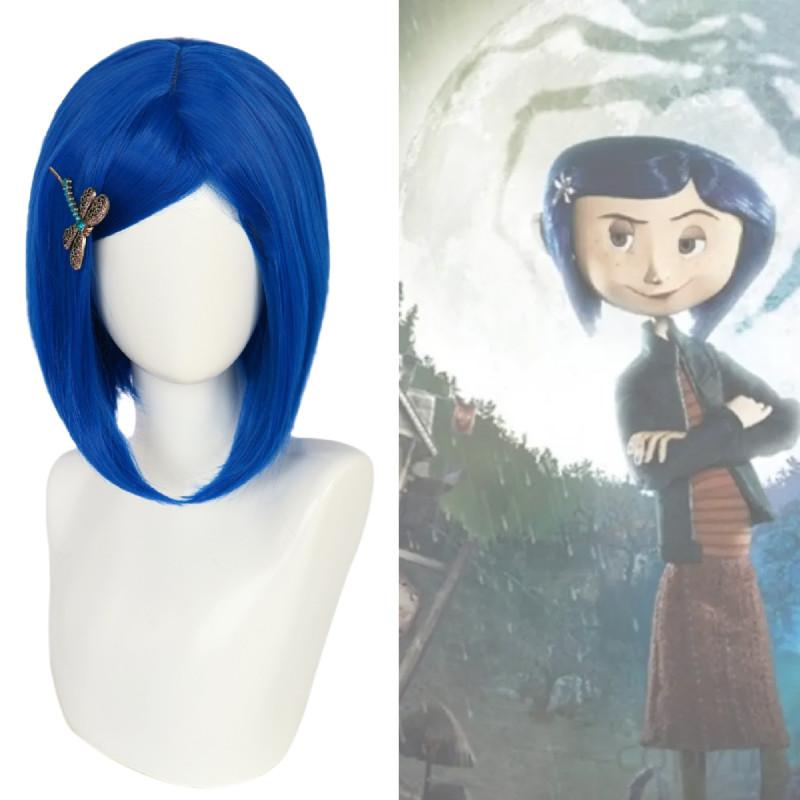 Coraline Den Hemmelige Dør Cosplay Paryk Med Højtemperatur Silke Til Rollespil Og Kostumefester