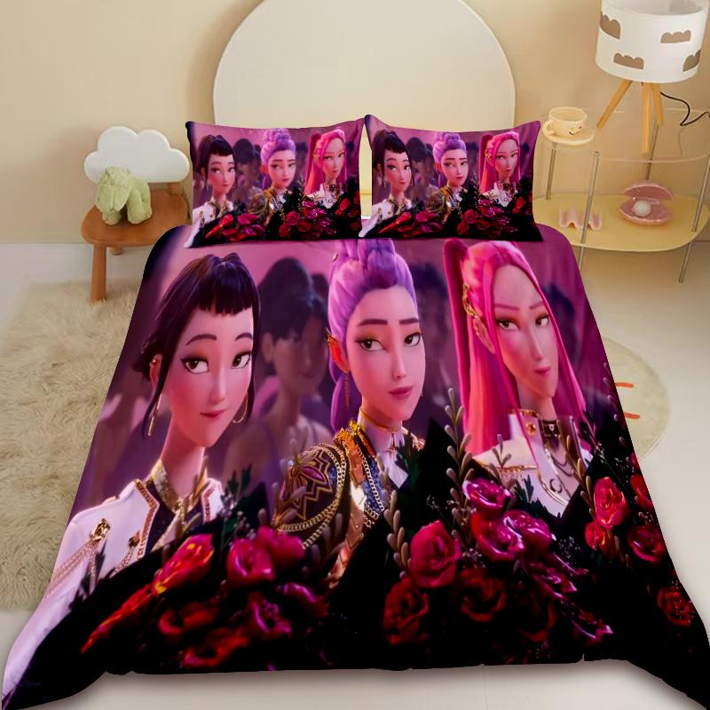 

K-pop Комплект пододеяльника D-Demon H-Hunters Постельное белье Комплект пододеяльника Твин Квин Кинг с наволочкой Декор спальни Подарки EU Single 135x200cm