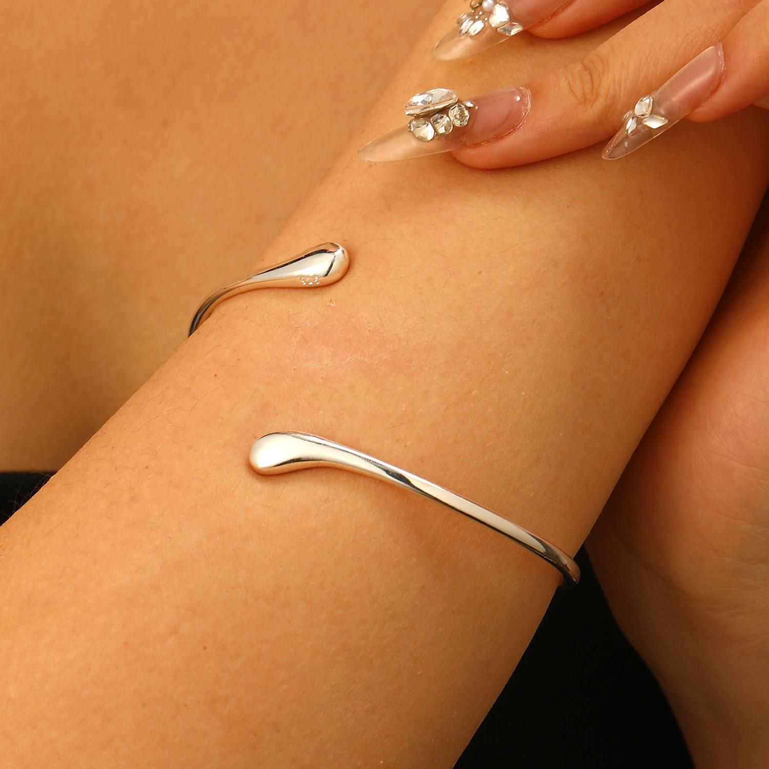 

Геометрический золотой широкий браслет-манжета в стиле минимализм панк для женщин