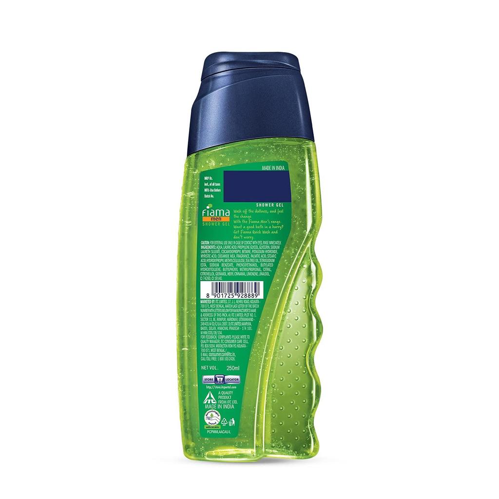 Fiama Men Shower Gel Quick Wash, Body Wash with Skin Conditioners for Moisturised Skin, 250 Ml