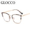 TR90 Anti Blue Light Cat-Eye Shaped Presbyopia Eyeglasses Luxury Optical PC Screen Eyeglasses Women Stylish Gradient Co+lor Big Frame +5