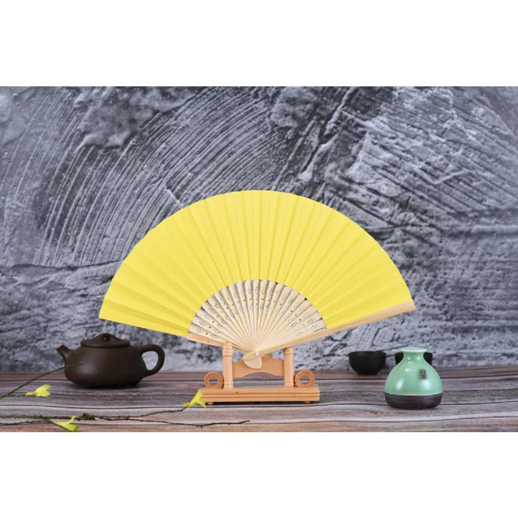 1 Peça Ventilador de Dança de Mão Estilo Chinês Padrão Personalizado Ventilador Dobrável de Bambu Ventilador de Mão para Casamento Ventilador de Flor de Bambu