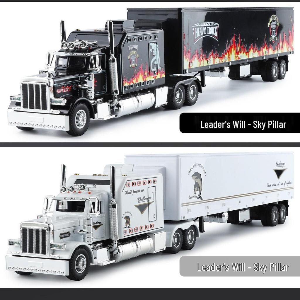 1:24 Peterbilt 389 Alloy Semi-Truck Model with Pull-back, Sound, and Light Features